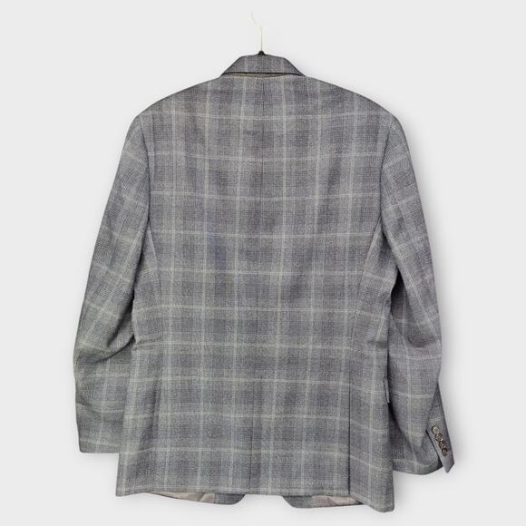 Mens Lauren Ralph Lauren Wool Blend 2 Button Gray Blazer Sport Coat Size 40L - Picture 4 of 4